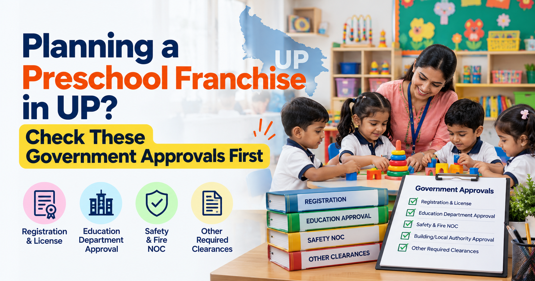 preschool franchise government approvals in UP, preschool franchise in UP, preschool licence in Uttar Pradesh